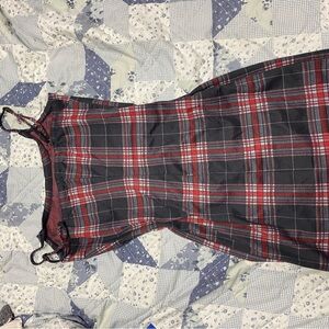 Plaid Spaghetti Strap Dress